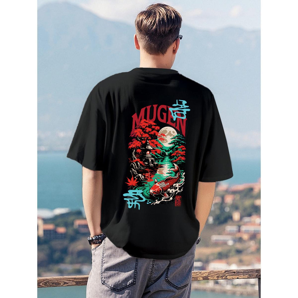 Koi Fish T-Shirt Printed - 100% Cotton