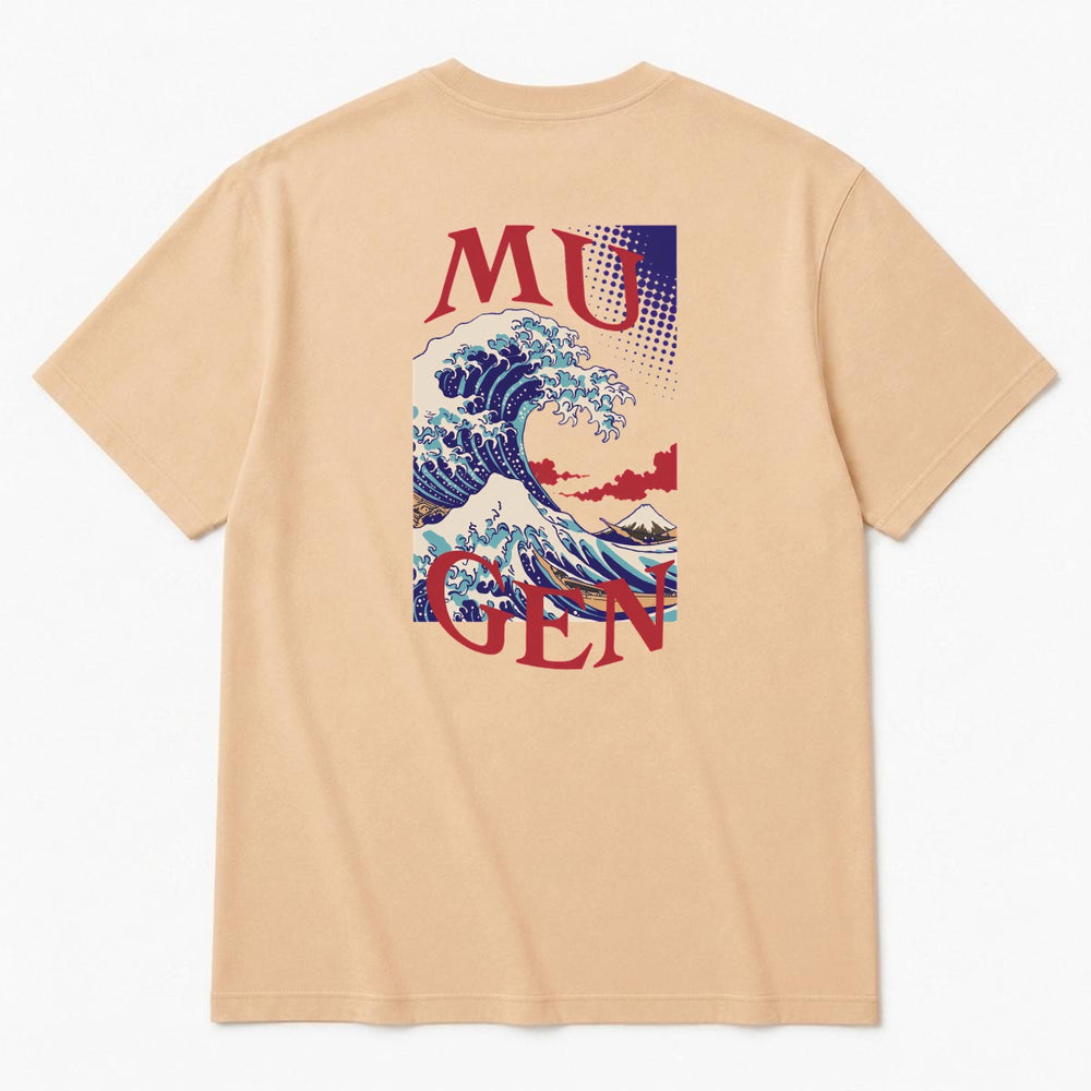 Great Wave Men's Heavyweight Crew Neck T-Shirt - 100% Cotton