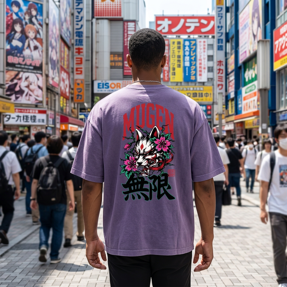 Kitsune Unisex Heavyweight T-shirt - 100% Cotton